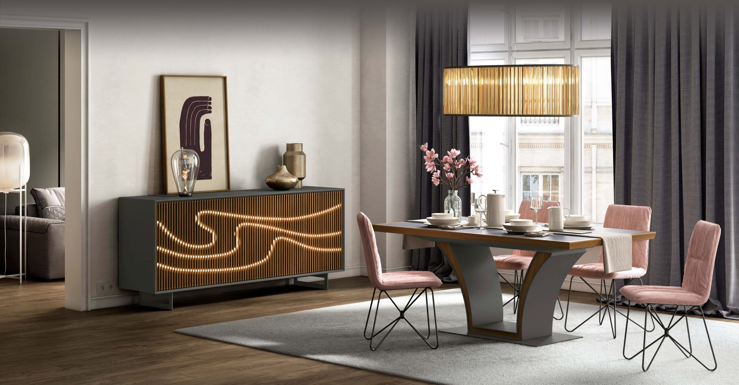 Buffet Sensual de la collection Eve - Meuble de luxe pour salon