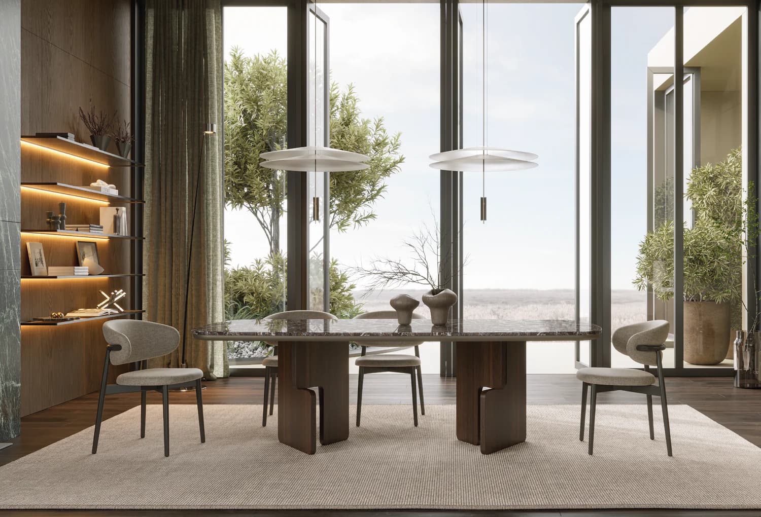Espace intérieur design avec mobilier Meublena